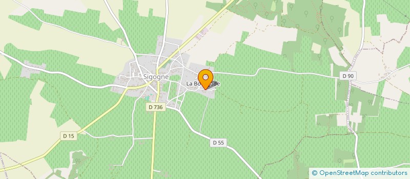 localisation de l'entreprise DE LA BOURGADE à SIGOGNE