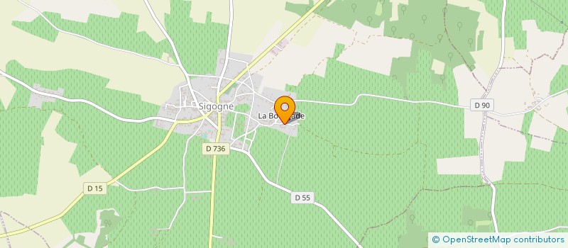 localisation de l'entreprise DE LA BOURGADE  SIGOGNE