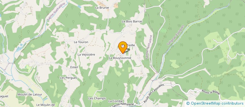 localisation de l'entreprise DE LA BOUYSSONNIE à SAINTE-NATHALENE