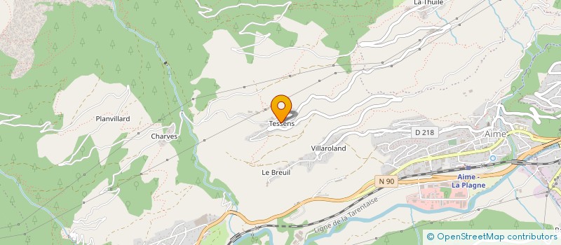 localisation de l'entreprise DE LA BRECHE  AIME-LA-PLAGNE
