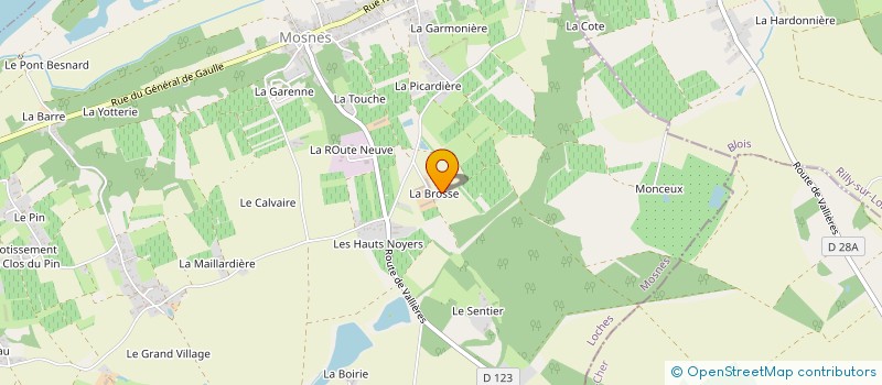 localisation de l'entreprise DE LA BROSSE-PLICHON à MOSNES
