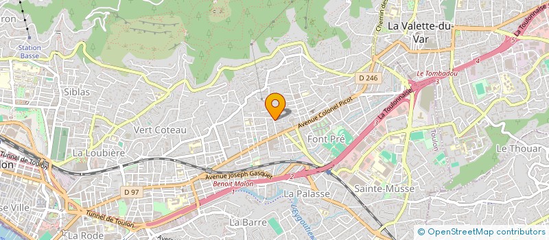 localisation de l'entreprise DE LA BUFFATIERE  TOULON