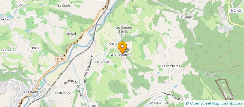 localisation de l'entreprise DE LA BUISSONNIERE à COURZIEU