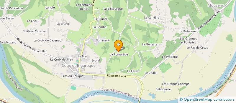 localisation de l'entreprise DE LA CARRAL  COUX ET BIGAROQUE-MOUZENS