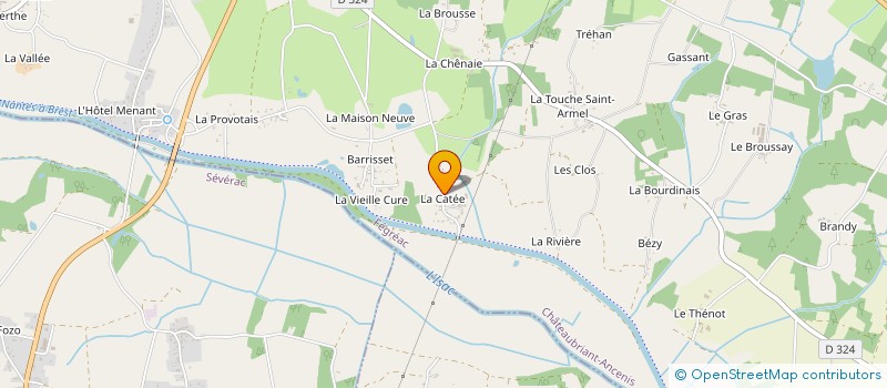 localisation de l'entreprise DE LA CATEE  FEGREAC