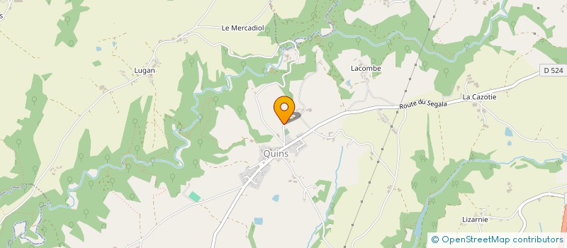 localisation de l'entreprise DE LA CAZOTIE à QUINS