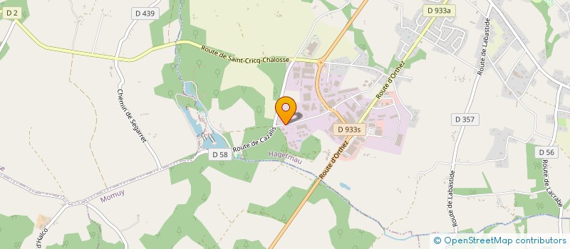 localisation de l'entreprise DE LA CHALOSSE  HAGETMAU