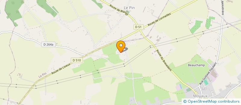 localisation de l'entreprise DE LA CHAPELIERE  MOYAUX