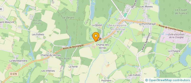 localisation de l'entreprise DE LA CHAPELLE  BEAUREPAIRE-EN-BRESSE