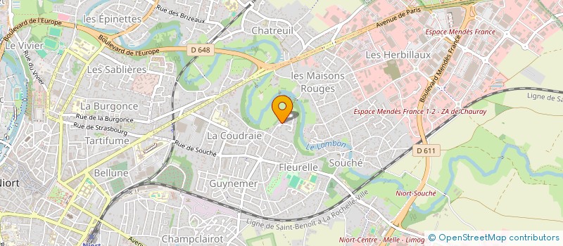 localisation de l'entreprise DE LA CHAPELLE  NIORT