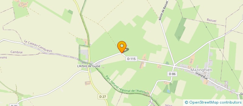 localisation de l'entreprise DE LA CHAPELLE X.M  MAZINGHIEN