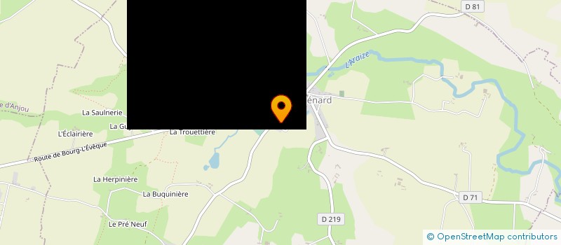 localisation de l'entreprise DE LA CHASSIERE à SEGRE-EN-ANJOU BLEU