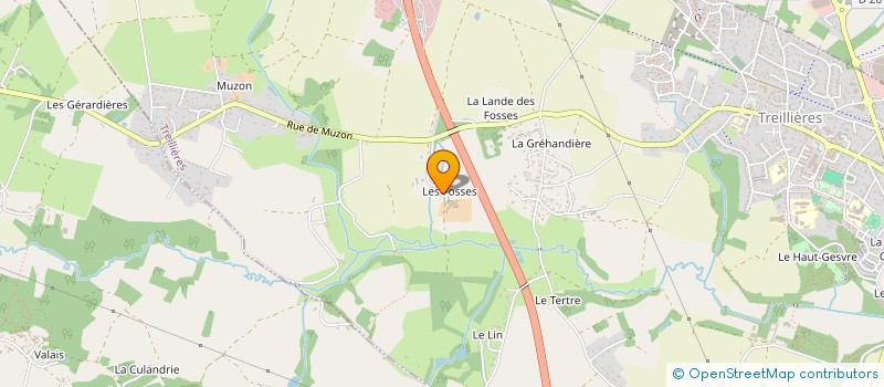localisation de l'entreprise DE LA CHATAIGNERAIE à TREILLIERES