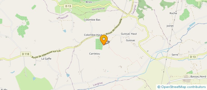 localisation de l'entreprise DE LA CHAUBARDE  SAINT-SARDOS
