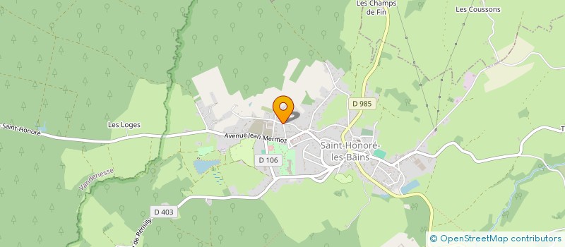 localisation de l'entreprise DE LA CHAUME  SAINT-HONORE-LES-BAINS