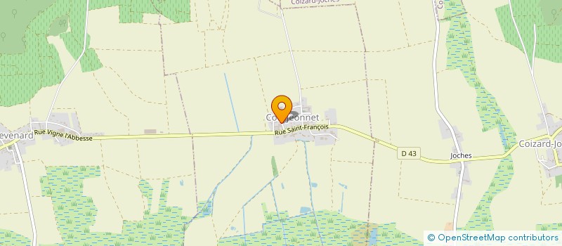 localisation de l'entreprise DE LA CHAUSSE COQ  COURJEONNET