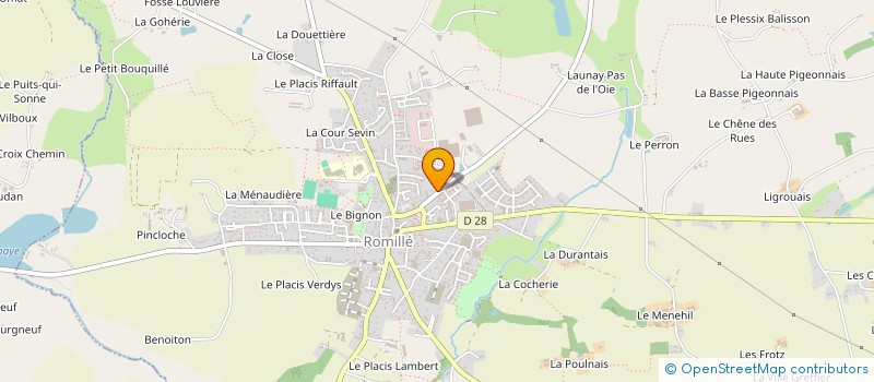 localisation de l'entreprise DE LA CHAUVRAIS  ROMILLE