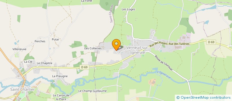 localisation de l'entreprise DE LA CHAUX à VERNEUIL-SUR-IGNERAIE