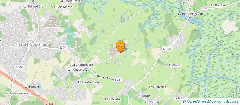localisation de l'entreprise DE LA CHENARDIERE à HAUTE-GOULAINE