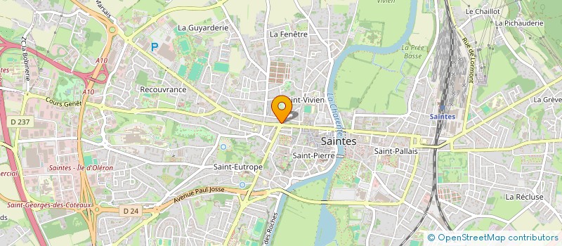 localisation de l'entreprise DE LA CLOCHE  SAINTES