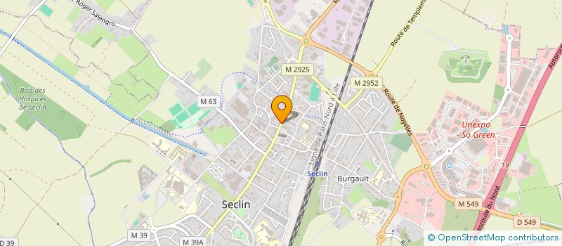 localisation de l'entreprise DE LA COLLEGIALE à SECLIN