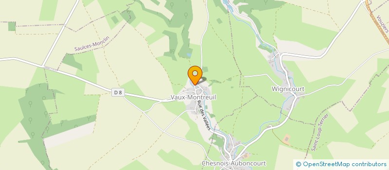 localisation de l'entreprise DE LA COLLINE  VAUX MONTREUIL