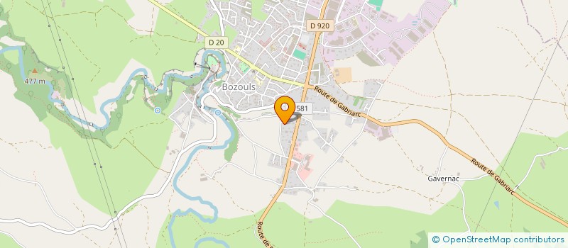 localisation de l'entreprise DE LA COMBE  BOZOULS