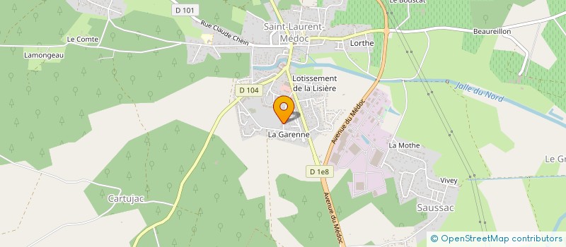 localisation de l'entreprise DE LA COMMANDERIE  SAINT-LAURENT-MEDOC