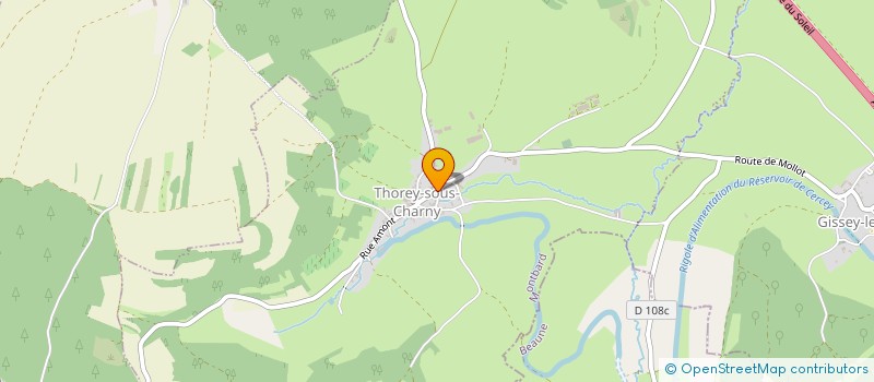 localisation de l'entreprise DE LA COMMANDERIE ROUSSEMEAU  DAMPIERRE-EN-MONTAGNE