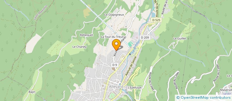 localisation de l'entreprise DE LA CORNICHE  ALLEVARD