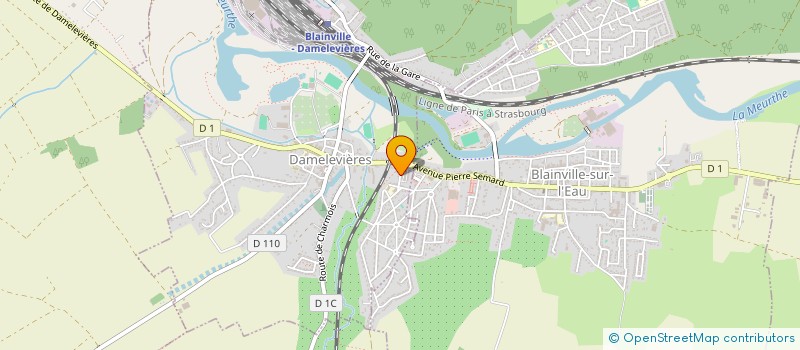 localisation de l'entreprise DE LA COTE  DAMELEVIERES