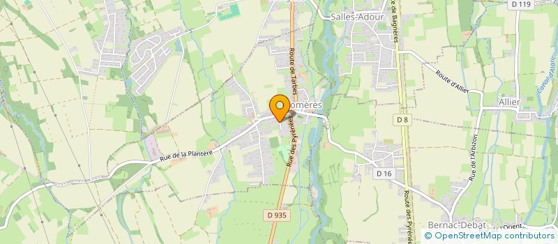 localisation de l'entreprise DE LA COTE  BERNAC-DEBAT