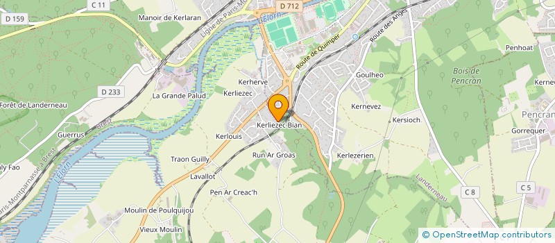 localisation de l'entreprise DE LA COTE DES LEGENDES  DIRINON