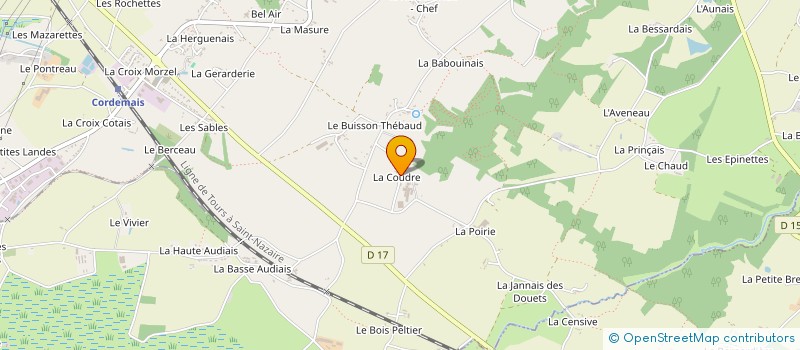 localisation de l'entreprise DE LA COUDRE  CORDEMAIS