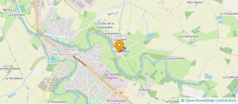 localisation de l'entreprise DE LA COULEE VERTE à MONTAIGU-VENDEE