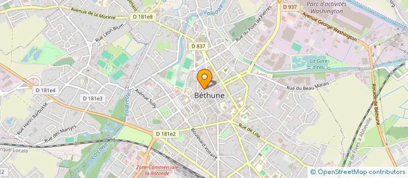 localisation de l'entreprise DE LA COURROIE  BETHUNE