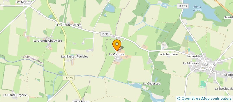 localisation de l'entreprise DE LA COURTAIS à LE PIN