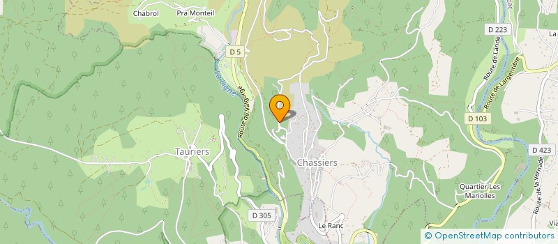 localisation de l'entreprise DE LA CROIX  CHASSIERS