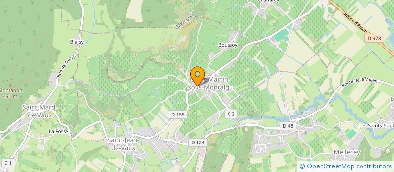 localisation de l'entreprise DE LA CROIX DE TEU  SAINT-MARTIN-SOUS-MONTAIGU