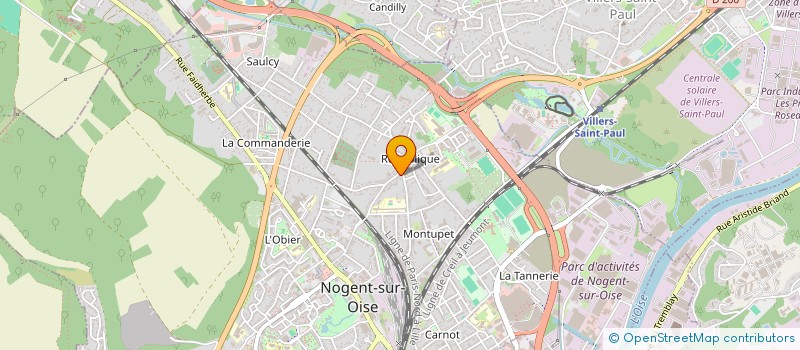 localisation de l'entreprise DE LA CROIX DES VIERGES  NOGENT SUR OISE