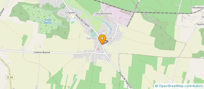 localisation de l'entreprise DE LA CROIX PELERIN à GENSAC-LA-PALLUE