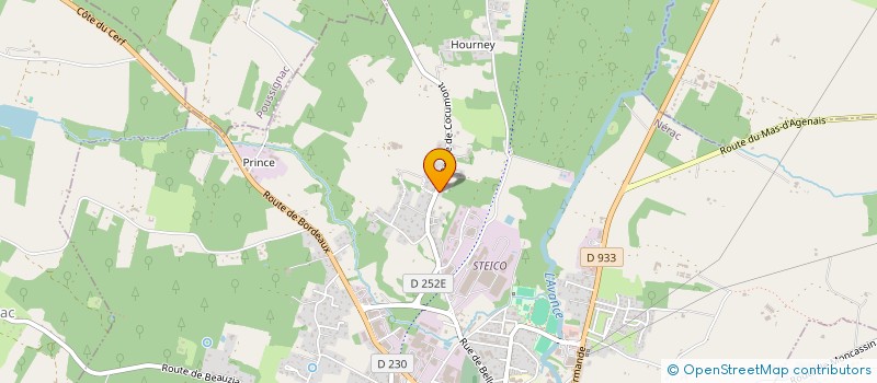 localisation de l'entreprise DE LA CURE  CASTELJALOUX