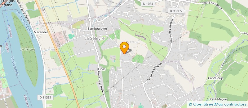 localisation de l'entreprise DE LA DEVEZE  CARIGNAN-DE-BORDEAUX