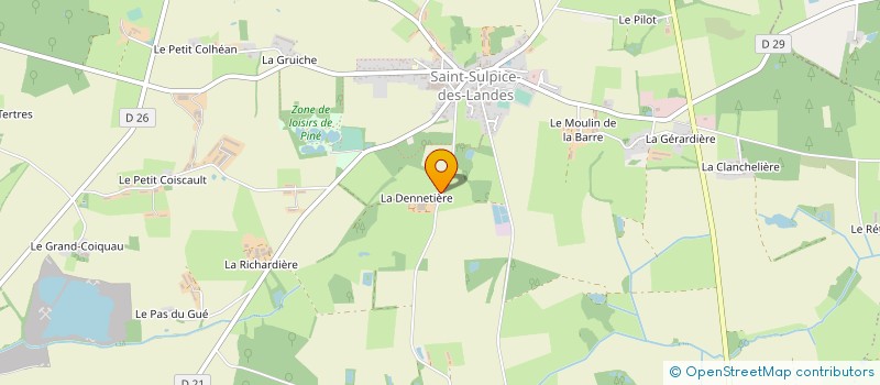 localisation de l'entreprise DE LA DONNELIERE à VALLONS-DE-L'ERDRE