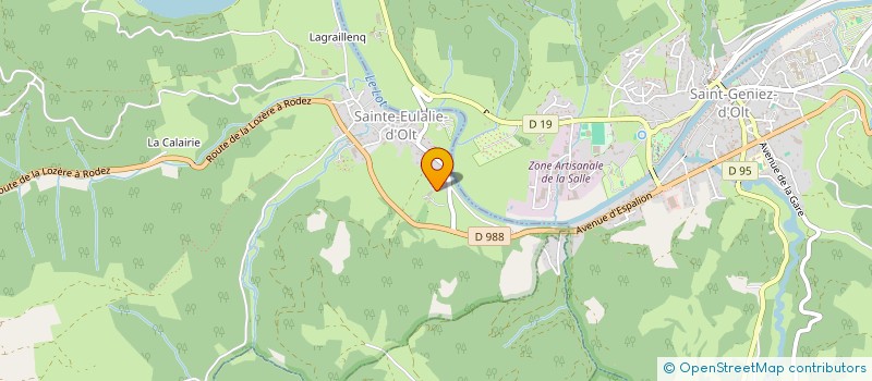 localisation de l'entreprise DE LA FALQUE  PIERREFICHE