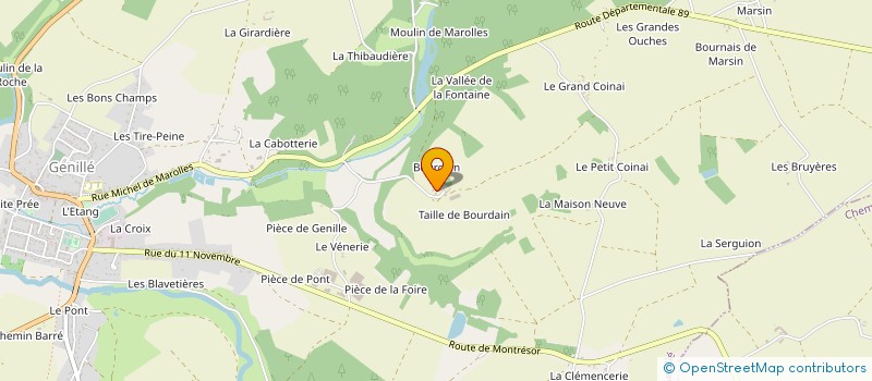 localisation de l'entreprise DE LA FERME DE MAROLLES  GENILLE