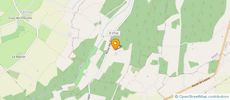 localisation de l'entreprise DE LA FERME DES ROCS  SAINT-MARTIN-DE-BIENFAITE-LA-CRESSONNIERE