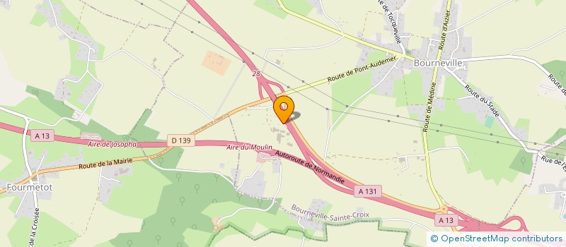 localisation de l'entreprise DE LA FERME DU MOULIN  BOURNEVILLE-SAINTE-CROIX
