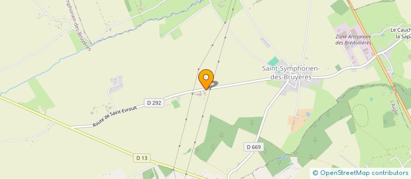 localisation de l'entreprise DE LA FLEUR DES CHAMPS à SAINT-SYMPHORIEN-DES-BRUYERES
