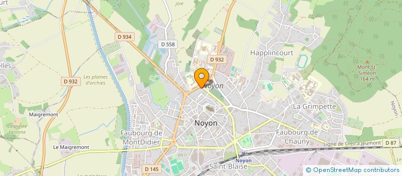 localisation de l'entreprise DE LA FOLIE  NOYON